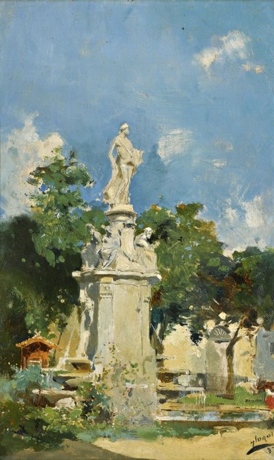 The Fountain of Apollo, Madrid by Joaquín Sorolla